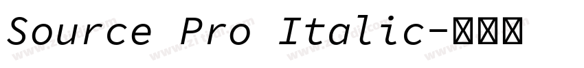 Source Pro Italic字体转换 Source Pro Italic字体转换